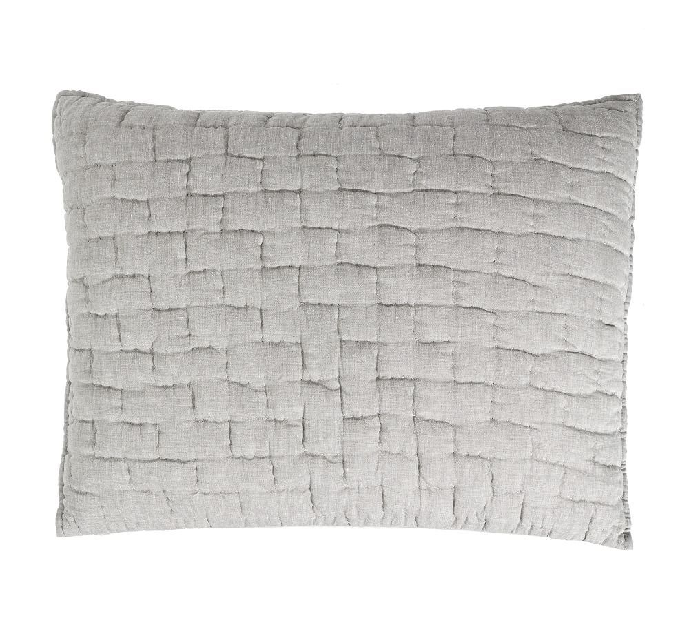 Flagstone Bliss Handcrafted Linen/Cotton Quilted Sham, Standard | Pottery Barn (US)