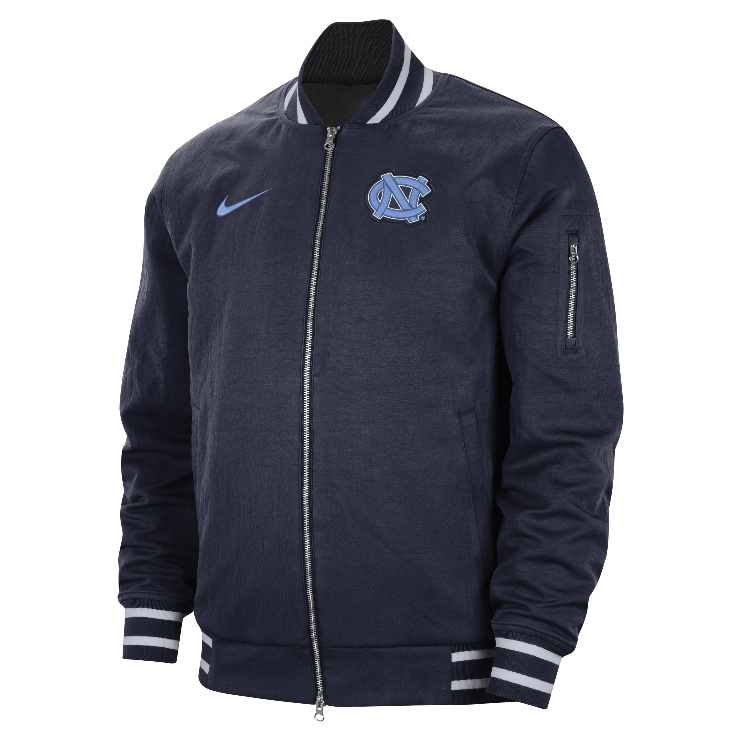 UNC Nike Men's College Bomber Jacket in Blue, Size: Large | DZ9081-419 | Nike (US)