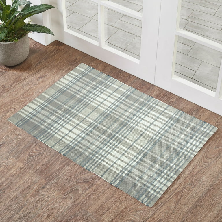    Plaid Layering Polyester Indoor/Outdoor Area rug | Walmart (US)