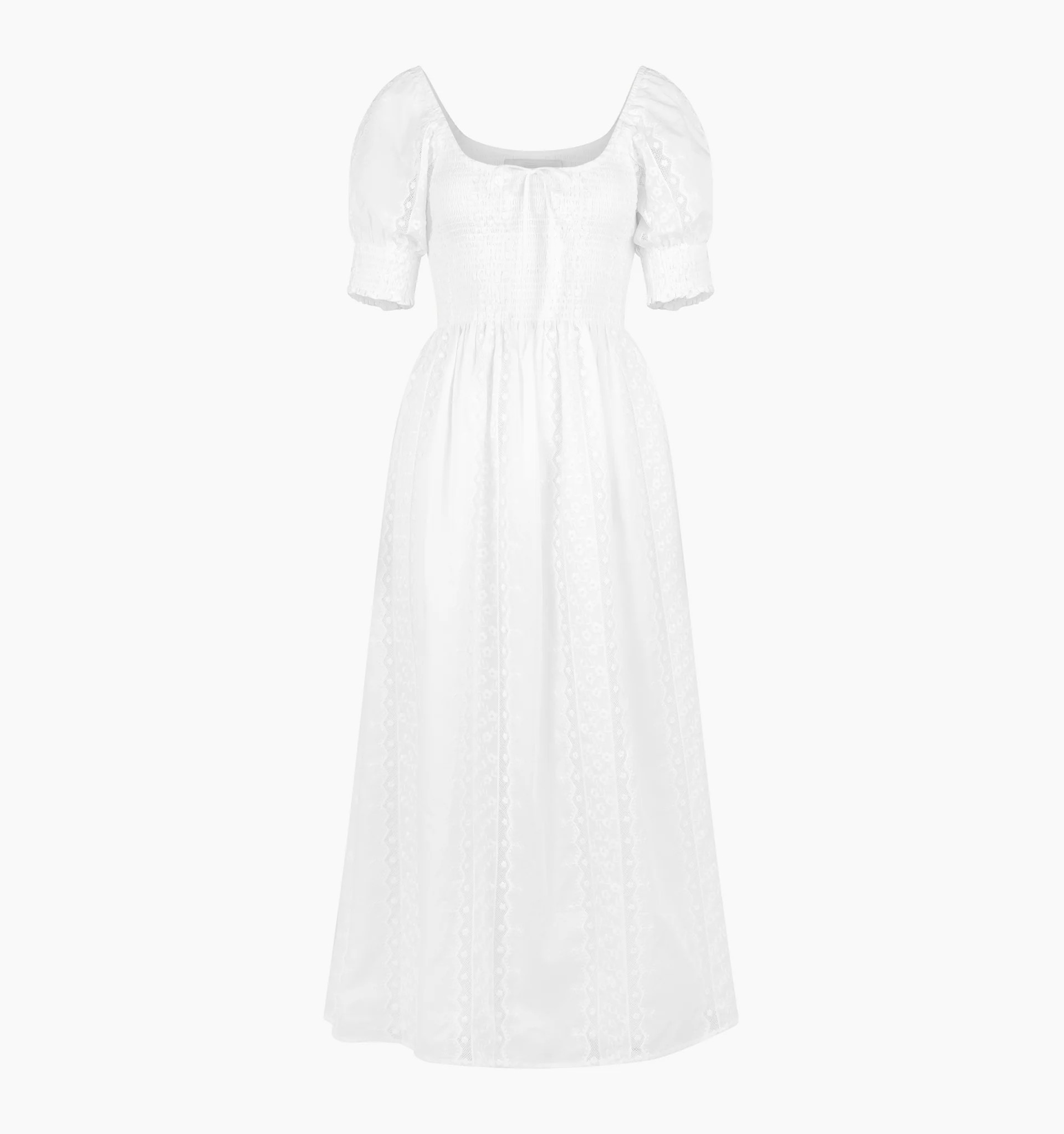 The Madeline Nap Dress - White Broderie Voile | Hill House Home US