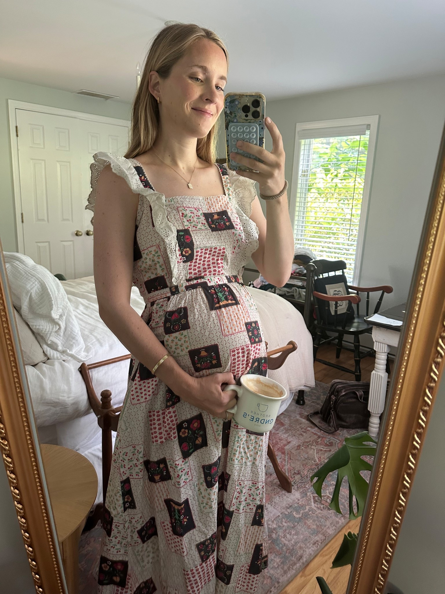 I think this might be the happiest, sweetest dress on the planet 🫶🏼 has a tie in the back for a cinched waist. Fits true to size!

#LTKWedding #LTKBump #LTKSeasonal