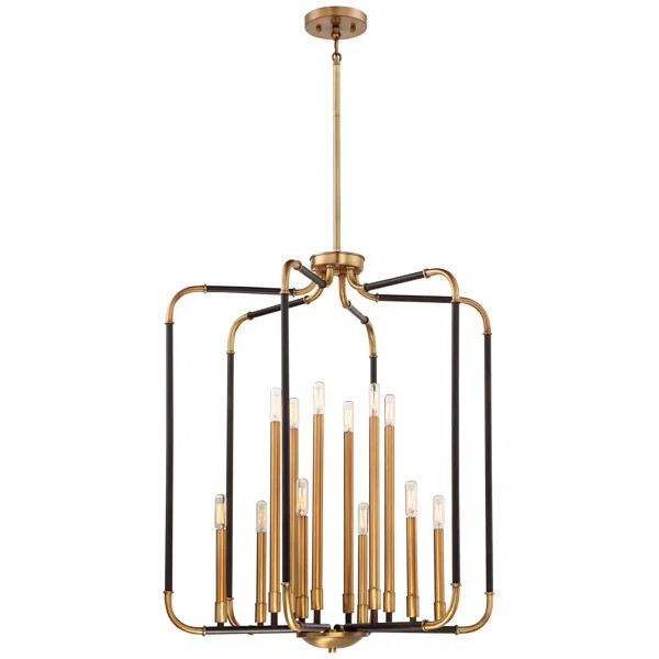 Ochlocknee 12 - Light Dimmable Lantern Square / Rectangle Chandelier | Wayfair Professional