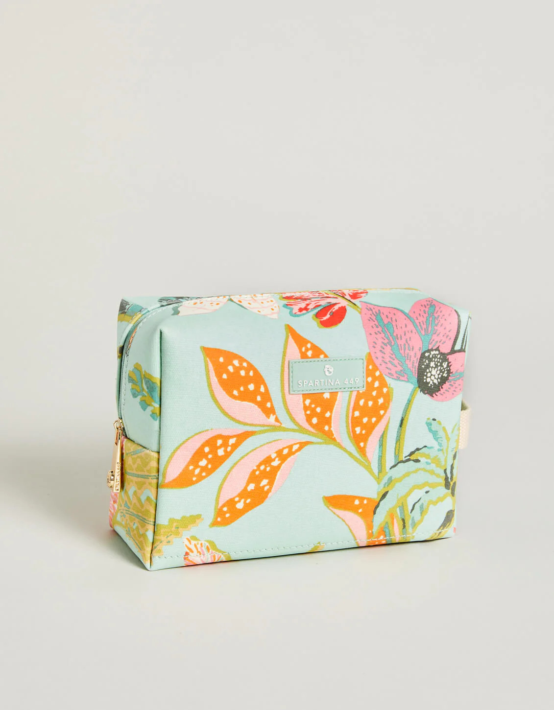 Cosmetic Case Queenie Tropical Floral Sea Foam | Spartina 449