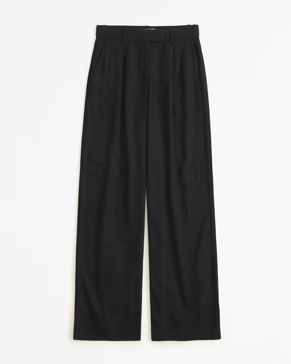Women's A&F Harper Tailored Linen-Blend Pant | Women's New Arrivals | Abercrombie.com | Abercrombie & Fitch (US)