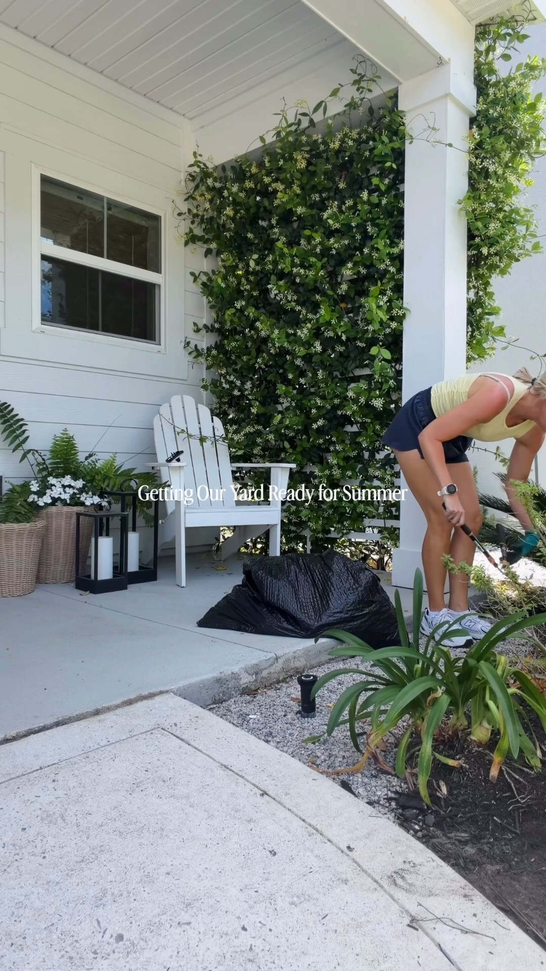 In the front yard, we have a loquat tree Foxtel ferns, Lilly Of The valley flowers, Jasmine climbing up the side. Here’s the link for the pavers I used. Our Adirondack chairs the planters are no longer available, but I link some other options.

#LTKSeasonal #LTKHome