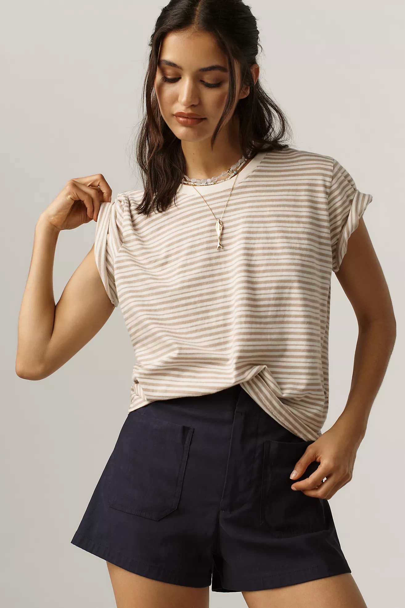 The Evelyn Perfect Cotton Tee | Anthropologie (US)