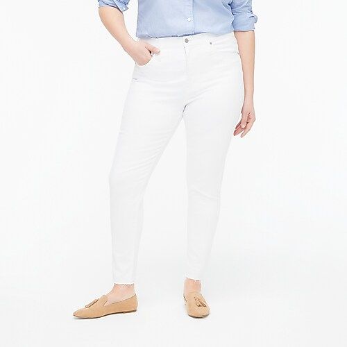10" highest-rise skinny jean with cut hem in white | J.Crew Factory