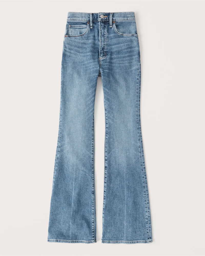 Abercrombie & Fitch Women's Ultra High Rise Flare Jeans in Medium Wash - Size 31S | Abercrombie & Fitch (US)