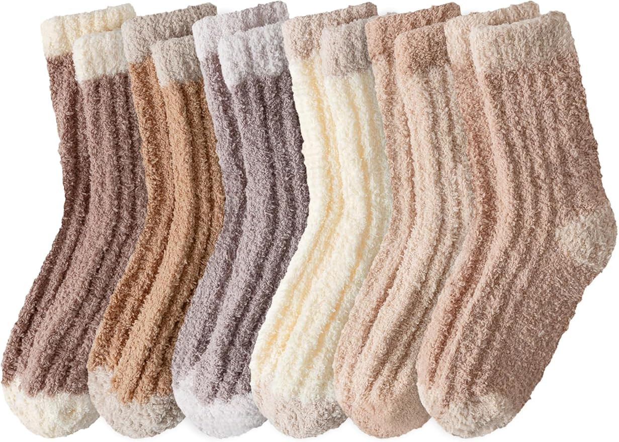 Winter Warm, Comfortable Fluffy socks for women,Slipper Socks, Cloud Socks, Home Sock Fuzzy Socks... | Amazon (US)