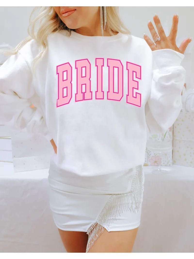 Bride Sweatshirt, Bride Crewneck, Bachelorette Sweatshirt, Honeymoon Sweatshirt, Bride Shirt, Bri... | Walmart (US)