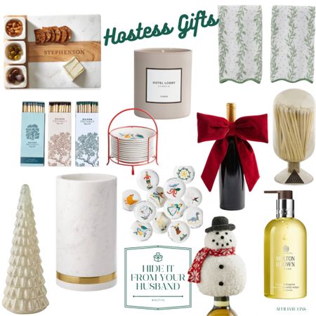 🎄Hostess Gifts🎄
For when you want to bring something more than a bottle of wine- never fear, we have you covered. Weezie hand towel, personalized serving boards, a wine chiller, the best candle and soap, and more to give a memorable thank you to any host this holiday season. These and more on our @shopltk page @hide.it.from.your.husband

#LTKHoliday #LTKunder100 #LTKunder50