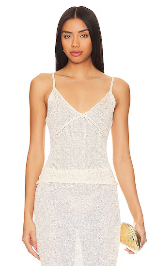 Carolina Camisole in Ivory Sequin | Revolve Clothing (Global)