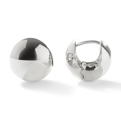 Ana Luisa Sphere Hoop Earring - Abby and Dakota Womens Earrings - Trendy 14K Gold Plated, Silver Rhodium Plated w/Blue Marble - Mini Huggie Hoop Earrings Hypoallergenic Tarnish-Free - Gifts for Women | Amazon (US)
