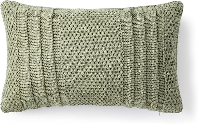 Cozy Bliss Honeycomb Knit Pillowcases Soft Cozy Knitted Pillow Covers Decorative Farmhouse Throw ... | Amazon (US)