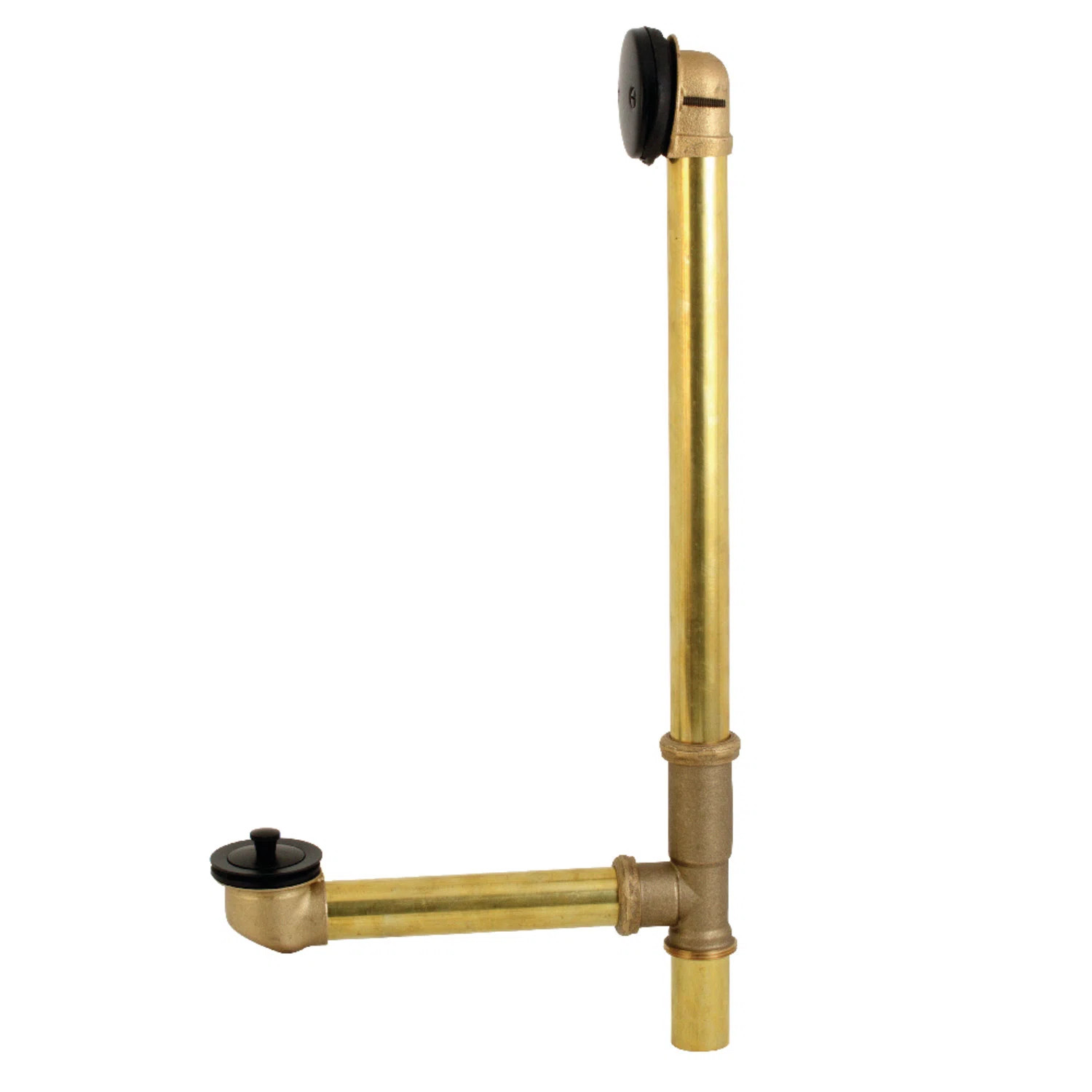Kingston Brass Made To Match 23-Inch Brass Lift and Turn Tub Waste and Overflow DLL3180MB | Wayfair North America