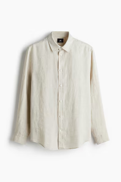 H & M - Leinenhemd Regular Fit - Weiß - Herren | H&M (DE, AT, CH, NL, FI)