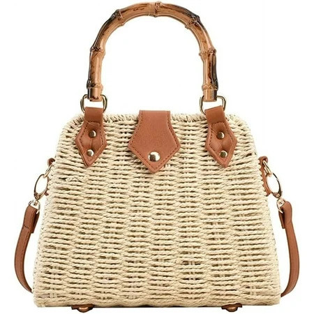 Summer Straw Bag for Women Beach Rattan Top-Handle Purse Straw Crossbody Clutch Bags Handwoven Tote Handbag 2024 | Walmart (US)