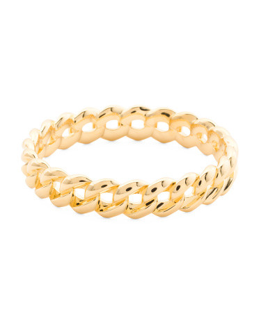 Made In Italy 14k Gold Curb Chain Bangle Bracelet | TJ Maxx
