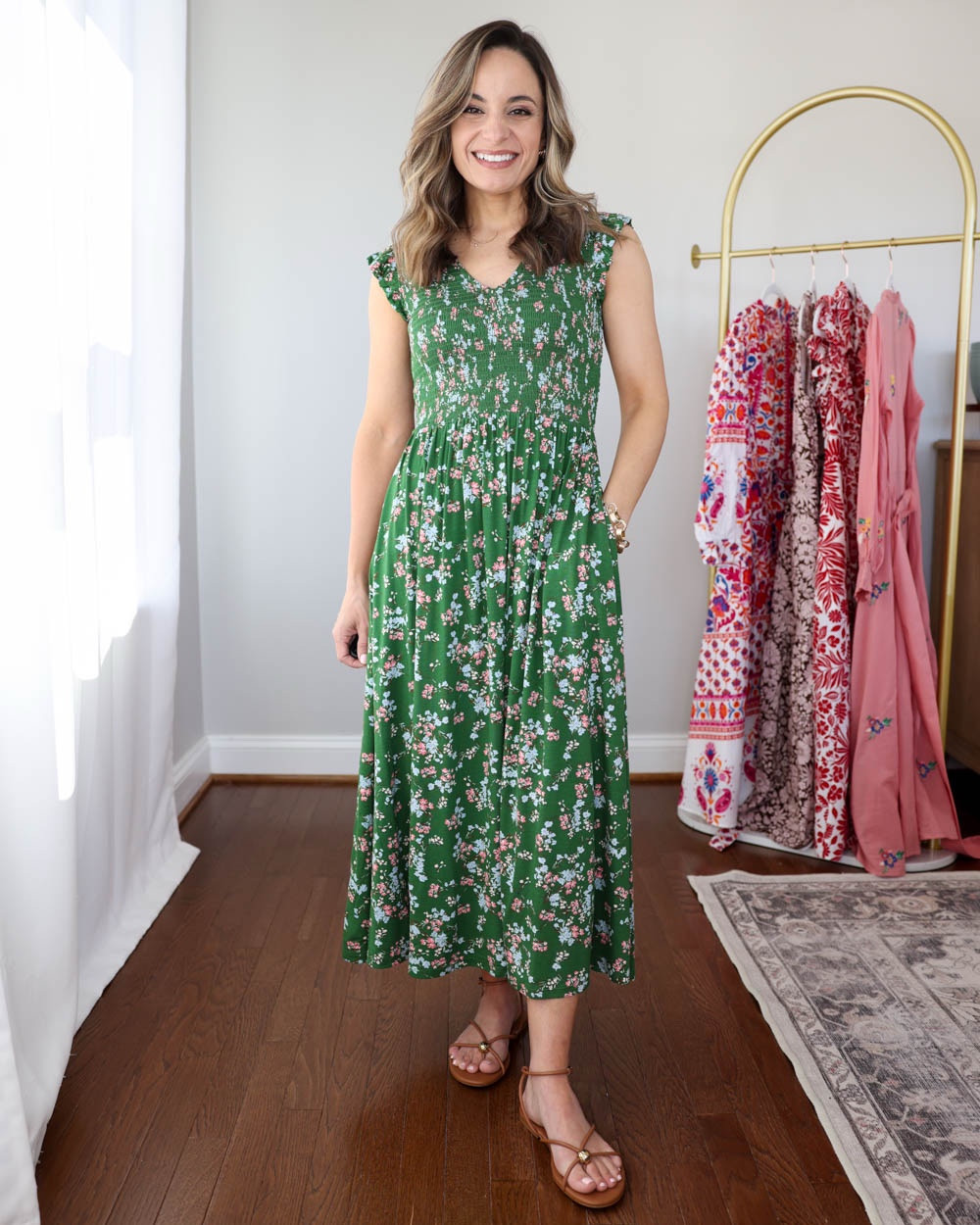 Petite-friendly bridal shower guest outfits for Summer!

Outfit 1:
Smocked Jersey Midi Dress (Boden): petite 0 (if your typical size at Boden is a good fit for you, you may want to size up in this one) 
Sandals (Dolce Vita): tts

Outfit 2:
Yellow dress (Anthropologie): petite xxs
Sandals: tts

Outfit 3:
White linen skirt (J.Crew): petite xxs 
Navy sleeveless cardigan (Kohl’s): xs
Straw tote (Sezane)
Sandals (J.Crew): true to size 

My measurements for reference: I’m 4’10” and 105lbs. My bust, waist, and hip measurement is 32”, 24”, and 36”.

#LTKSaleAlert #LTKSeasonal #LTKPetite