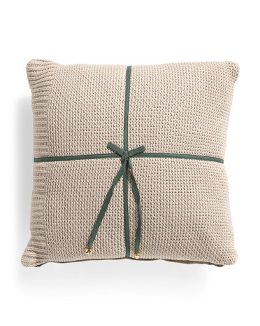 20x20 Bell Bow Pillow | TJ Maxx