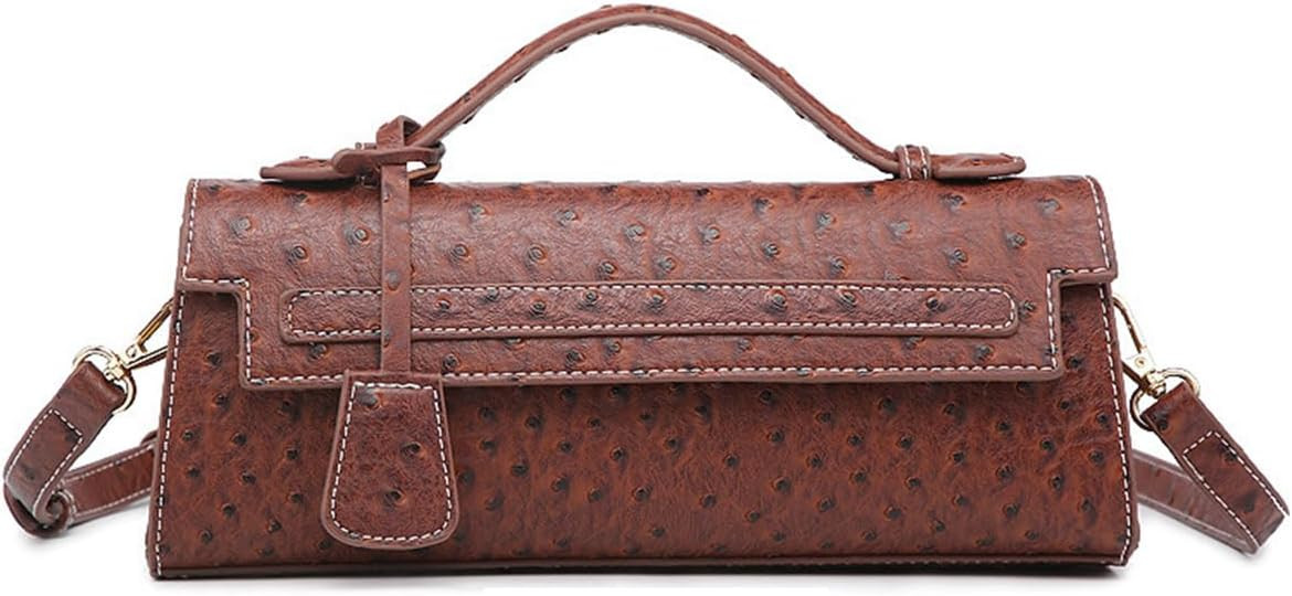 women's top-handle handbags,Ostrich & serpent Pattern – clutch Purse,designer crossbody bags fo... | Amazon (US)
