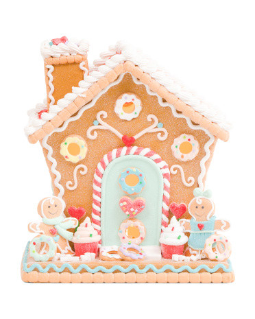10.5in Led Gingerbread Donut House | TJ Maxx