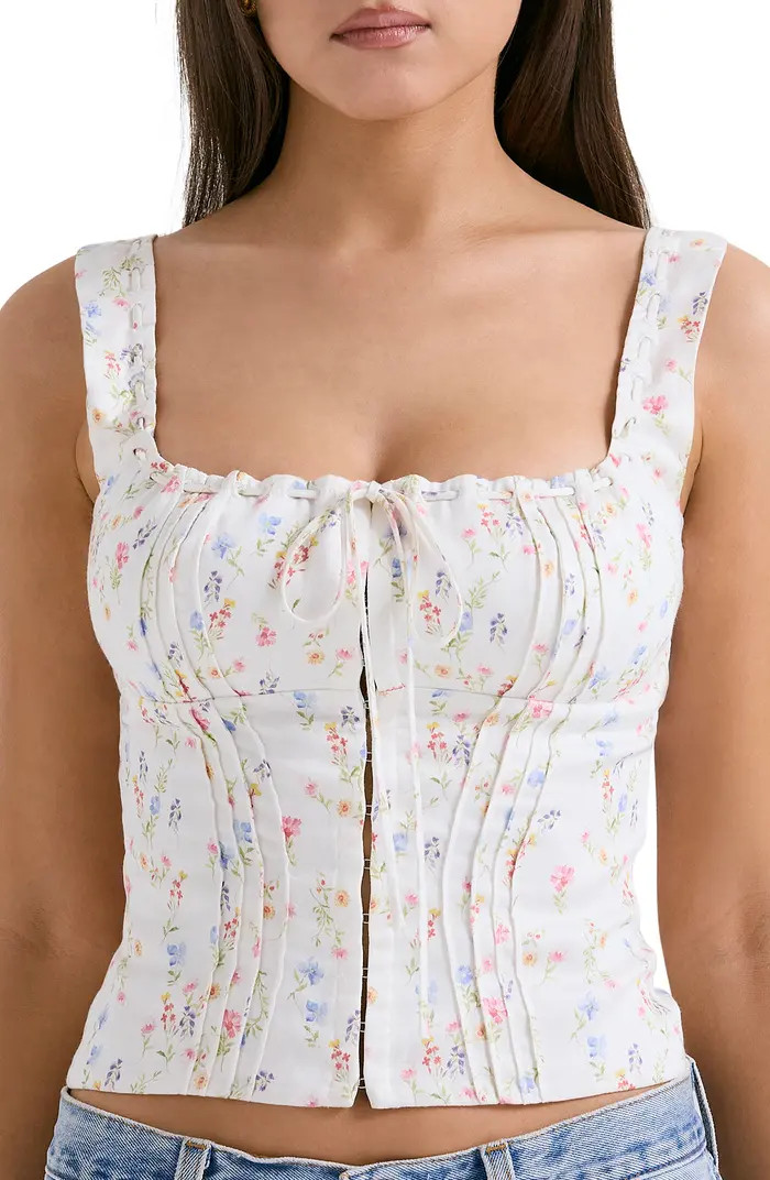 Chicca Square Neck Corset Top | Nordstrom