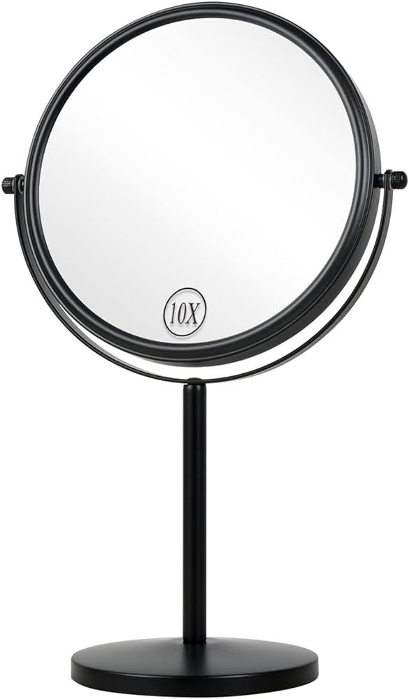 ALHAKIN 10x Magnifying Makeup Mirror, 8 Inch Tabletop Mirror Double Sided with Magnification, Swi... | Amazon (US)