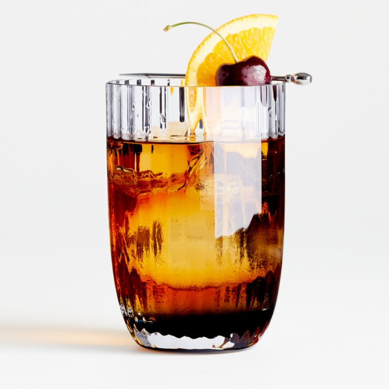 Ezra Optic Highball Glass + Reviews | Crate and Barrel | Crate & Barrel