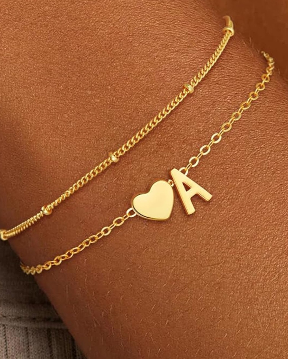 Gold Bracelet, Initial, Personalized Gifts for Girls, Gifts for Kids, Tween Girl, Christmas, Holiday 