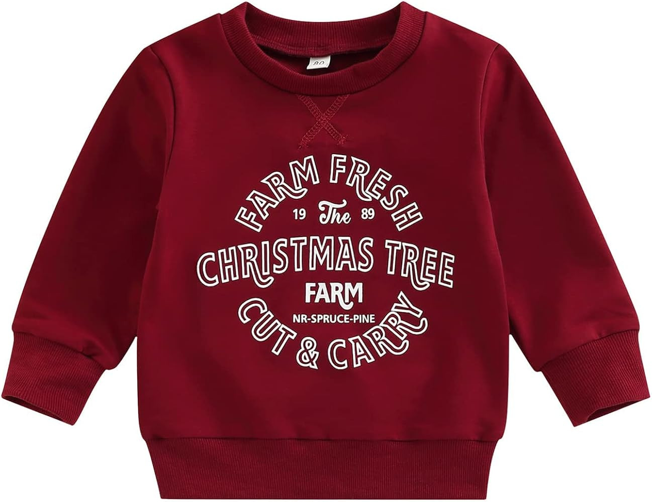 Twopumpkin Toddler Girl Christmas Outfit Baby Santa Babe Shrit Crewneck Sweatshirt Long Sleeve Sweat | Amazon (US)