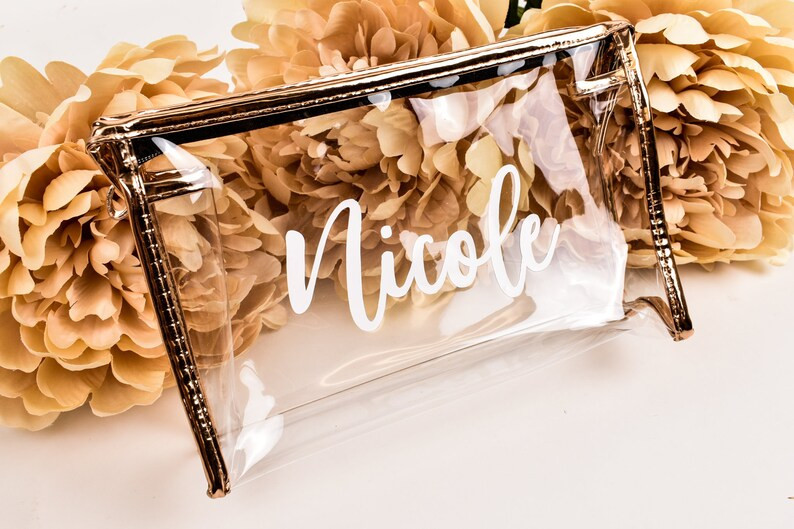 Personalized Bridesmaid Makeup Bags Personalized Monogram - Etsy | Etsy (US)