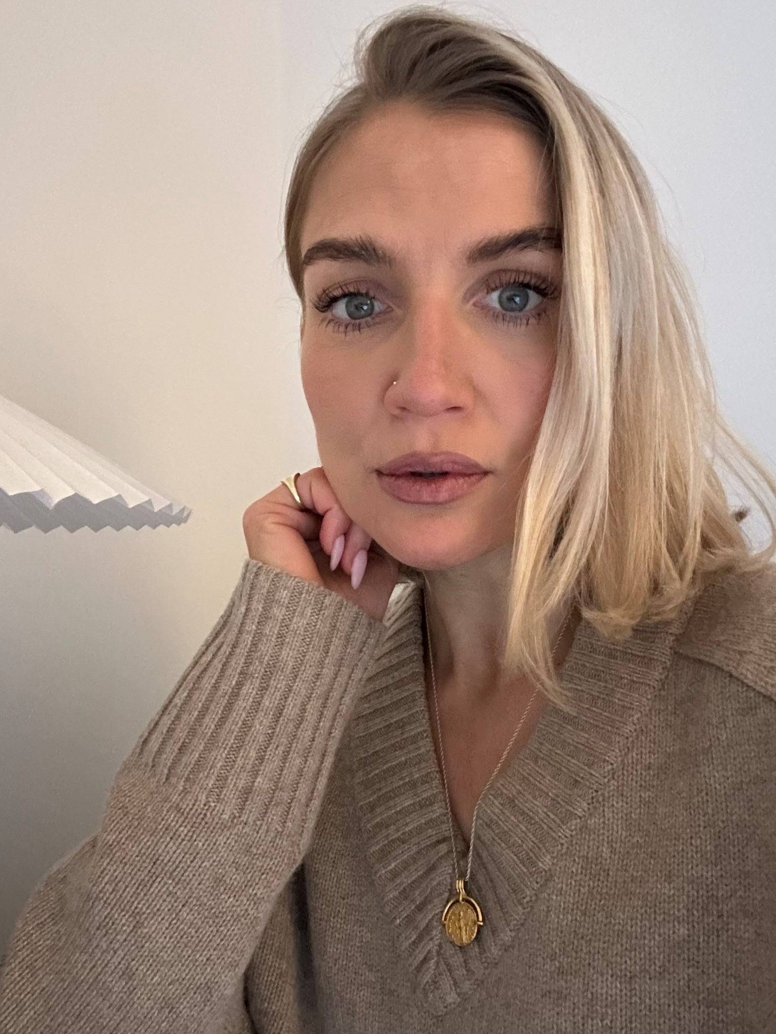 Lip stain 
Huda beauty lip stain 

Wearing shade - warm brown and soft nude 

Wearing - Missoma Lucy William coin necklace and Hush merino wool v neck jumper 

#LTKuk #LTKbeauty #LTKluxury