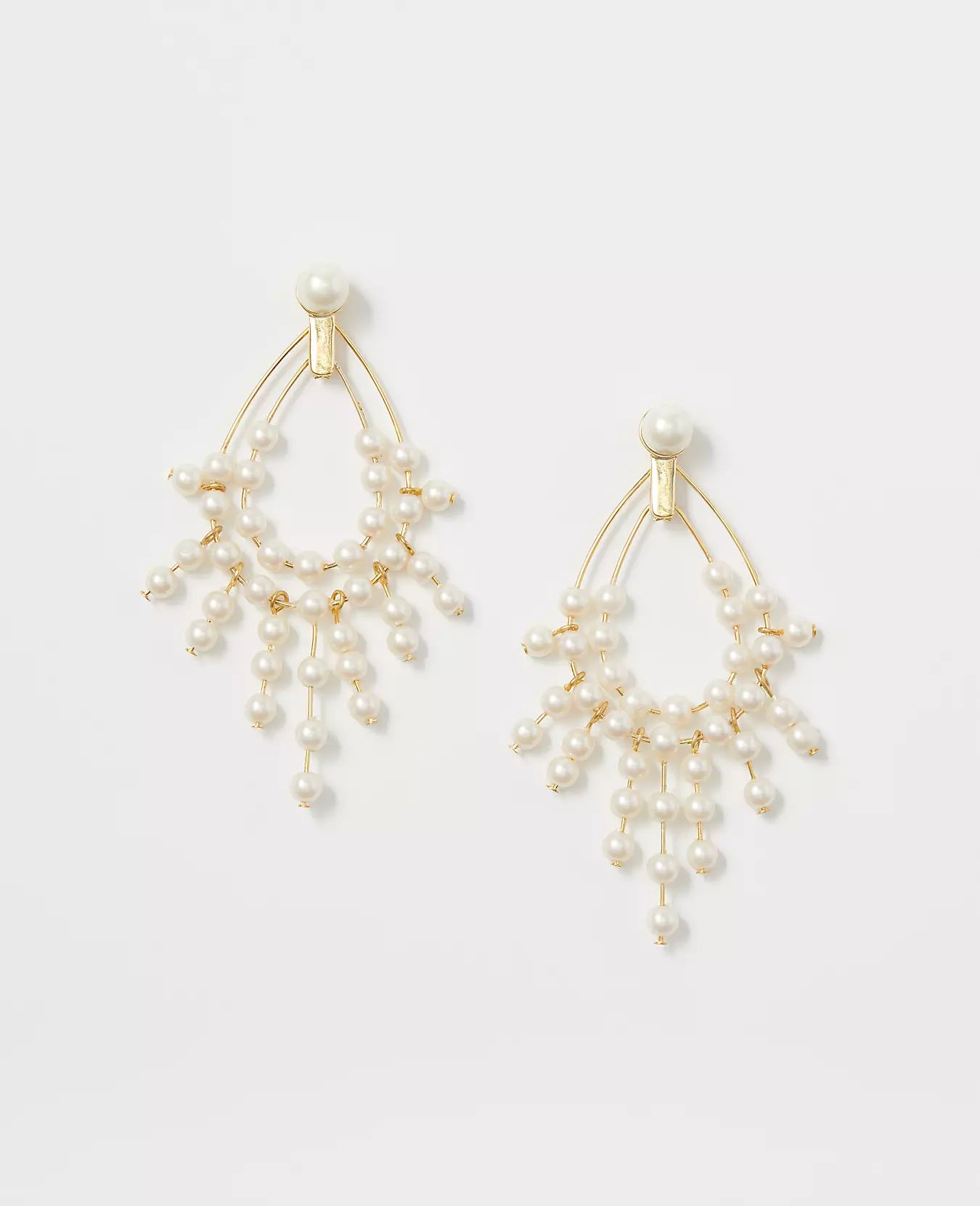 Pearlized Chandelier Earrings | Ann Taylor (US)