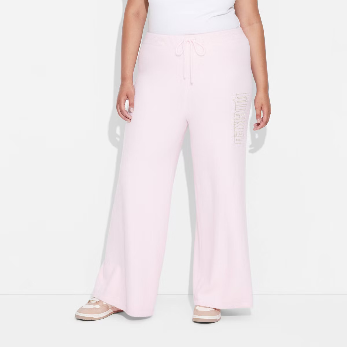 Adult Wicked Graphic Sweater Rib Bottom - Light Pink | Target