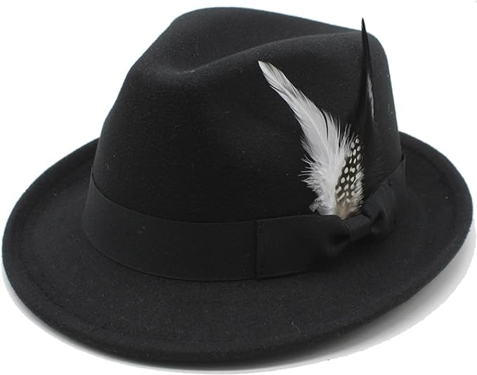 LIDHAY Classic Fedora Hats for Men & Women Vintage Style Short Brim Felt Hat Panama Fedora Hats w... | Amazon (US)