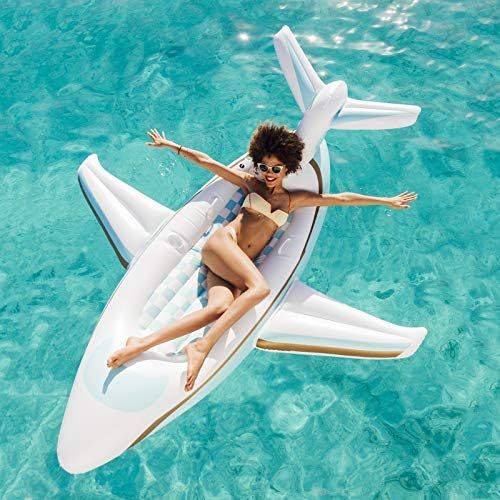 FUNBOY Giant Inflatable Luxury Private Jet Airplane Pool Float, Perfect for a Summer Pool Party | Amazon (US)