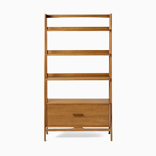 Mid-Century Bookshelf w/ Drawer (38") | West Elm (US)