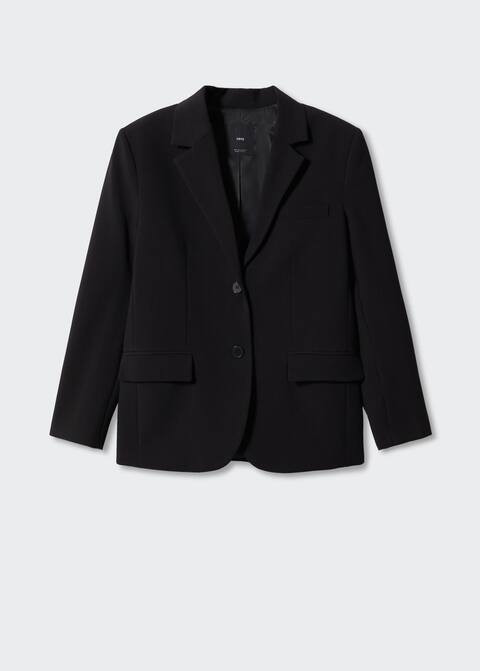 Peak lapel suit blazer -  Women | Mango United Kingdom | MANGO (UK)