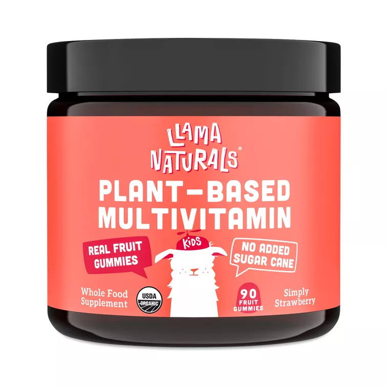 Llama Naturals, Kids Real Fruit Multivitamin Gummies, Strawberry | Thrive Market
