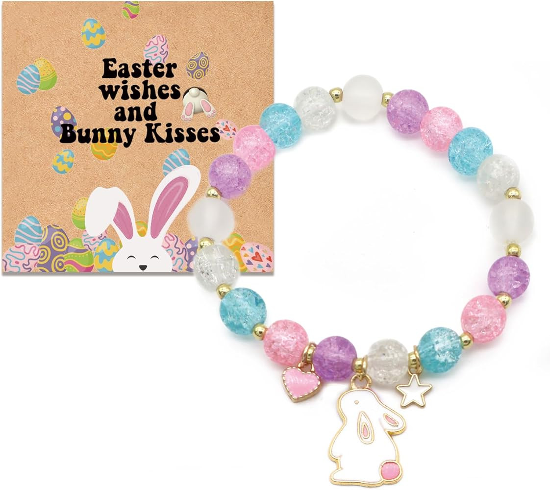 Easter Gifts for Girls, Easter Bunny Bracelets Basket Stuffers for Girls Teens | Amazon (US)