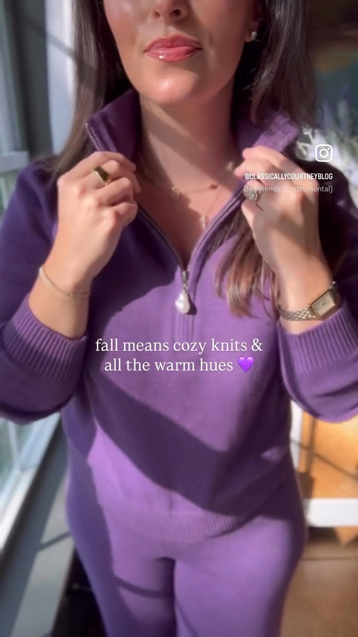 Cashmere matching set
I took the size 1 (small)
Fall means it’s time for cozy knits and warm rich colors 💜 I absolutely love my new set from @kiltecollection that is washable cashmere - yes you heard that correctly!  It’s cozy enough for crisp fall mornings, elevated for errands & working from home, and effortless enough to live in every day. Comfort doesn’t have to mean sacrificing style — and this set proves it. With an array of color options and top quality cashmere you’ll also want to wear one all season long. 

#LTKStyleTip #LTKSeasonal #LTKTravel