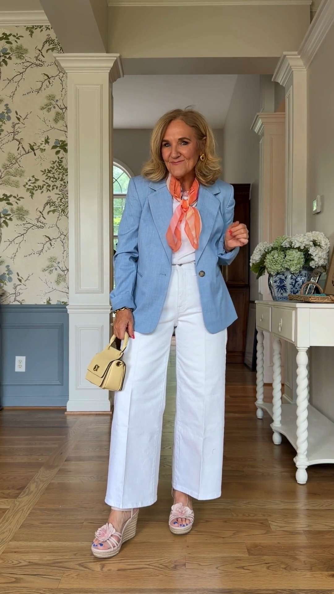 A fresh take on classic pieces 🤍

A tailored blazer and white pants will always be timeless, but adding a pop of color with a scarf completely changes the look. It brings in personality while still keeping everything polished and effortless.

I love outfits like this because they’re easy to recreate with pieces you may already have, but still feel elevated and put-together. Perfect for lunch, casual meetings, or anytime you want to look a little more refined without trying too hard.

Everything linked for you 🫶🏻 

 #LTKootd #LTKSeasonal #LTKOver40