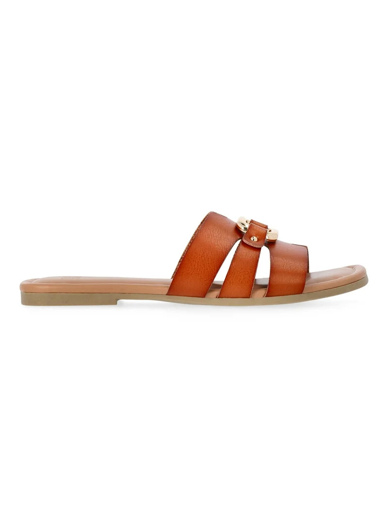 Time and Tru Women's Embellished Slide Sandals | Walmart (US)