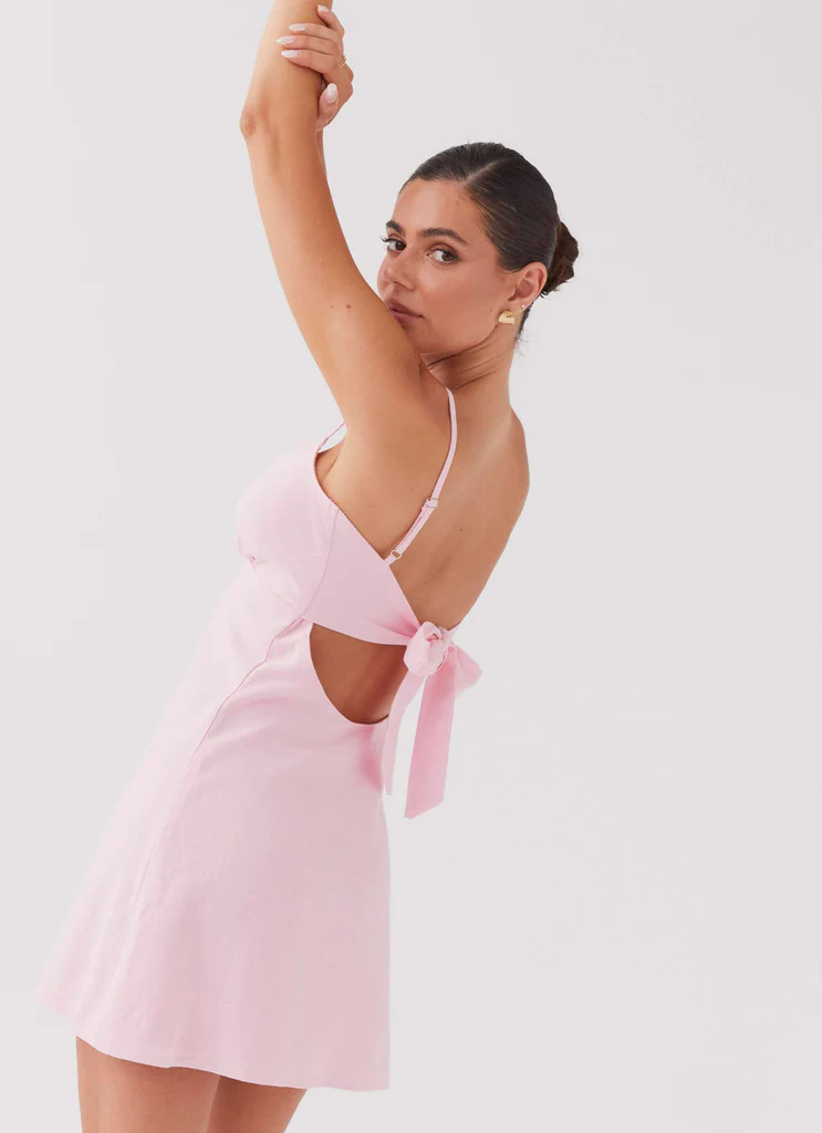 Flora Linen Mini Dress - Candy | Peppermayo (Global)