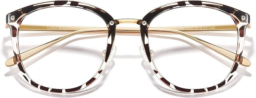Cyxus Blue Light Blocking Leopard Fashion Lightweight Tr90 Computer Glasses For Women Anti Eye St... | Amazon (US)