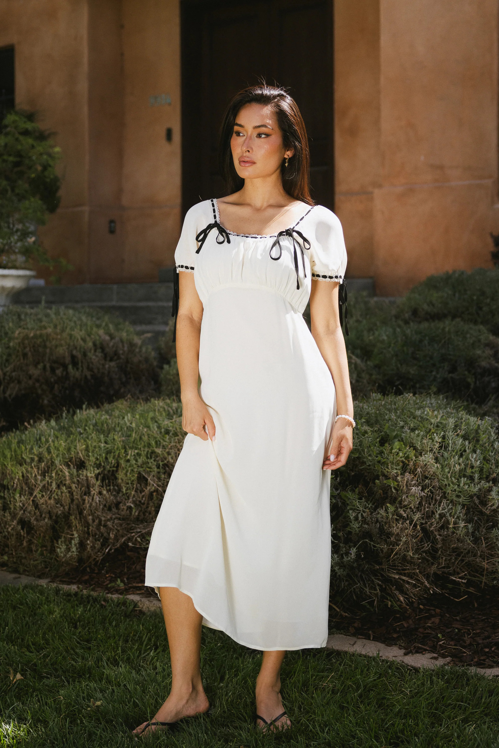 Quincy Lace Trim Midi Dress | Böhme US