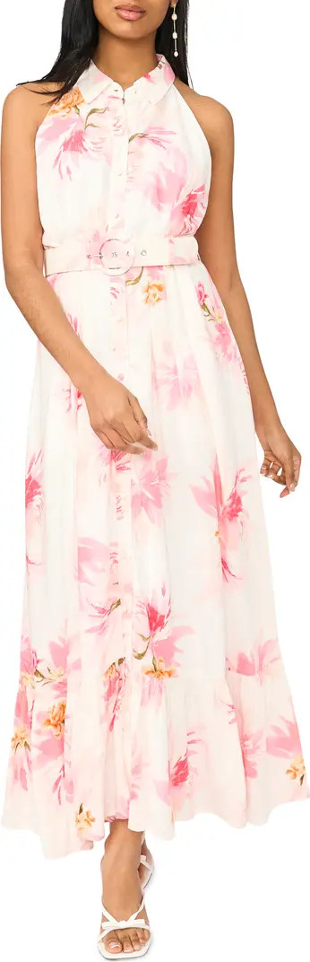 Print Belted Sleeveless Maxi Dress | Nordstrom Rack