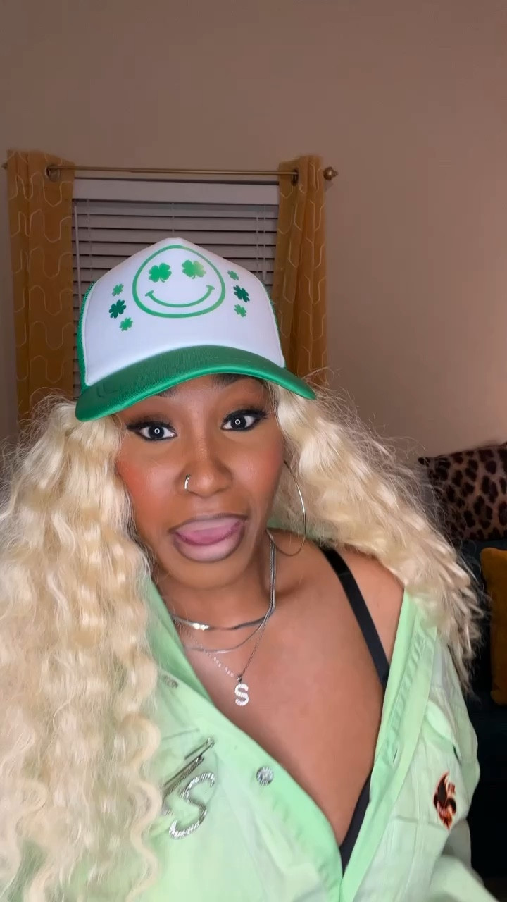 St. Patrick’s Day Vibes 🍀💚☘️

☘️St. Patrick’s Day Trucker hat is from 
Wal-Mart “ unavailable to link”
☘️St. Patrick’s Day Socks from Dollartree
☘️Green Flame Resistance Shirt “ it’s for a plant worker so no link”
☘️Green Dunks from Nike “ no longer available, but I linked a similar pair” 



#LTKstyletip #LTKbeauty #LTKVideo
