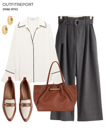 Grey trousers white top loafers spring office outfit 

#LTKitbag #LTKshoecrush #LTKworkwear